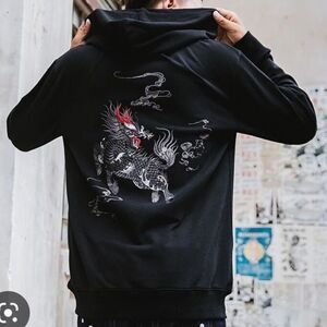 ‎BLK DRAGON MENS HOODIE L NWT